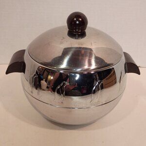 Vtg Mid-Century West Bend PENGUIN Hot-Cold Server/Ice Bucket--Bakelite Handles